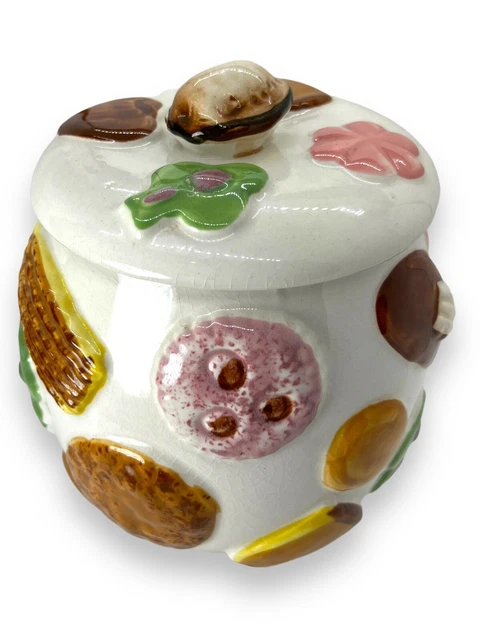 napco cookie jar “cookies all over” vintage 1950s mcm - small flaw see pics