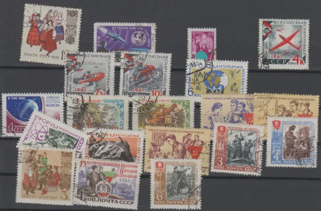 Briefmarken 2 Lot Lots Russland Sowjetunion aus 1961 gestempelt