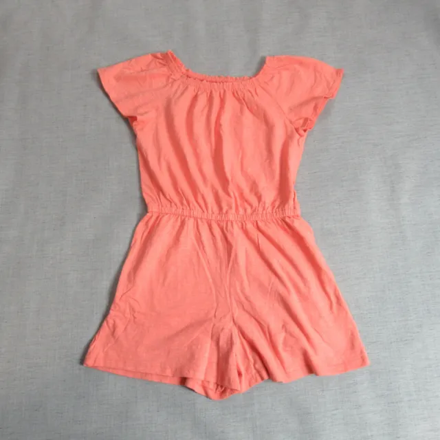 Old Navy Romper Girls Size XL 14-16 Peach Short Sleeve Jumpsuit Outdoor Play