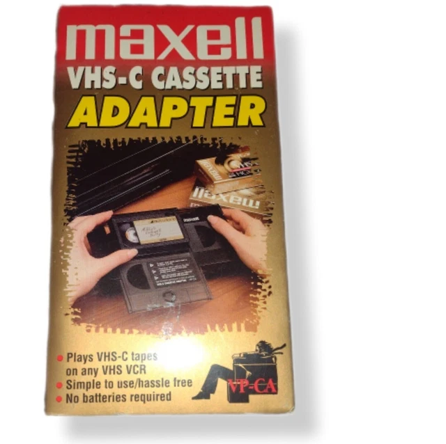 MAXELL VHSC CASSETTE Adapter Watch VHSC in VHS player VPCA Open Box