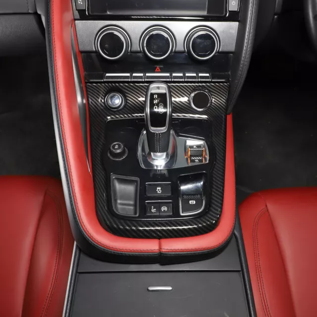 Red Carbon Fiber Dash Dashboard Cover Trim Sticker Fit For Jaguar F-TYPE  2013-22