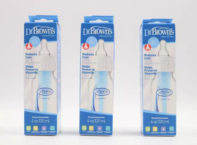 Dr. Browns Microwave Steam Sterilizer + 3 Natural Flow Baby Bottles 4oz 2