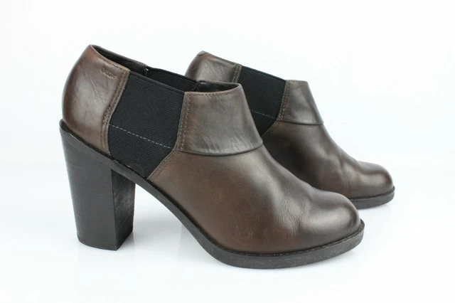 GEOX Bottines Boots Talons bloc Cuir Marron T 40 Très bon état