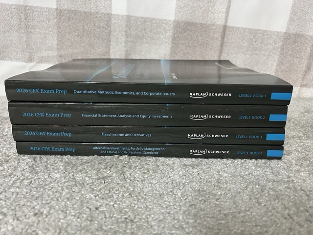 CFA LEVEL 1 Kaplan Schweser 2026 Complete Set Books 1-4. (NEW NOT ...