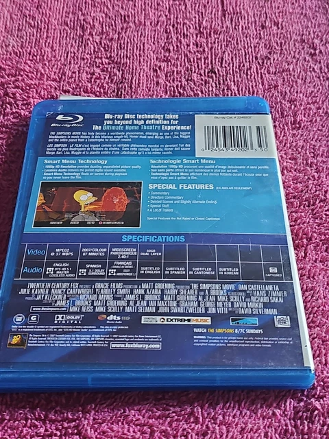 THE SIMPSONS MOVIE (Blu-ray, 2007) Dan Castellaneta, Julie Kavner, Hank ...