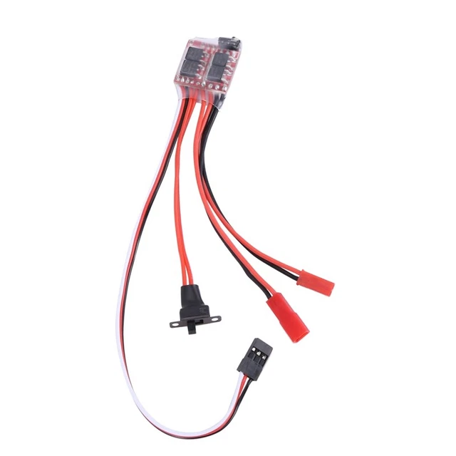 Contrôleur De Vitesse ESC Brossé 20A - Pour Voiture/bateau RC - Fonctions Avant/arrière/frein - Tension 3-9,4V - 11