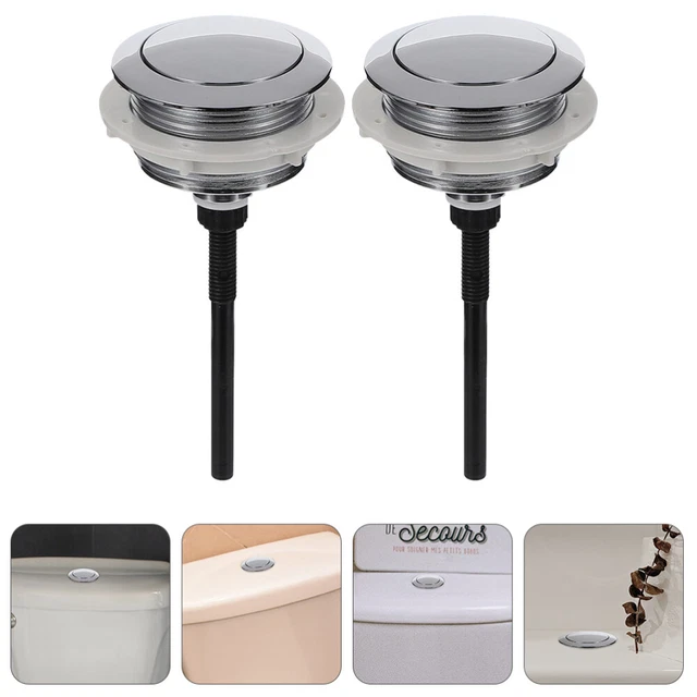 Kit de tuberías de válvula de doble botón con botón de inodoro de 2 piezas