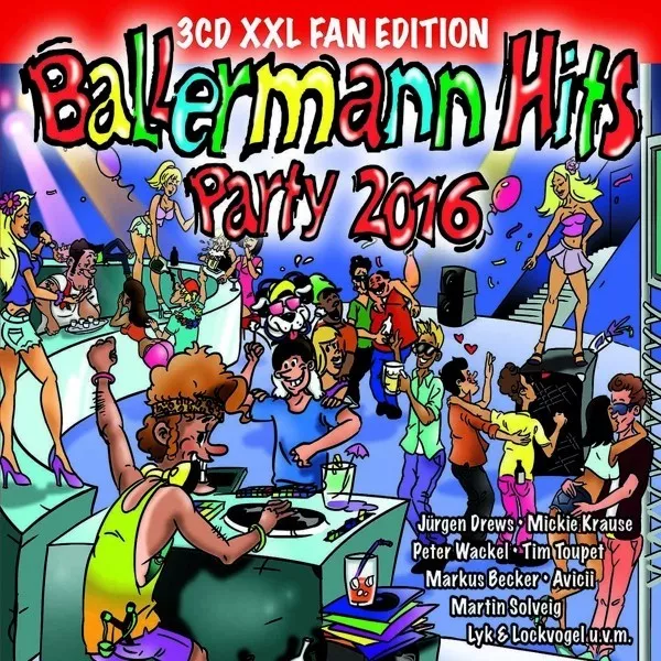 Ballermann Hits Party 2016 3 Cd Jürgen Drews, Mickie Krause, Avicii Neuf