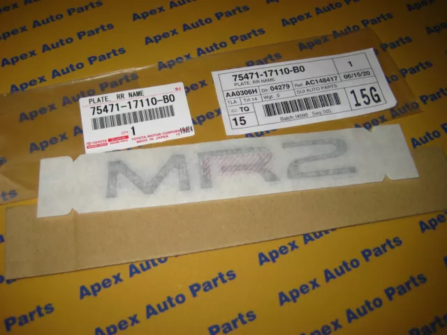 Toyota MR2 Rear Center MR2 Gray Emblem Genuine OEM New 1994-1995
