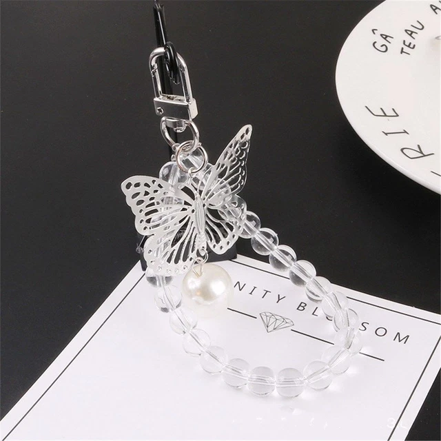 Cadeaux Pendentif perle Bracelet Perles Coloré Porte-clés Porte-clés papillon