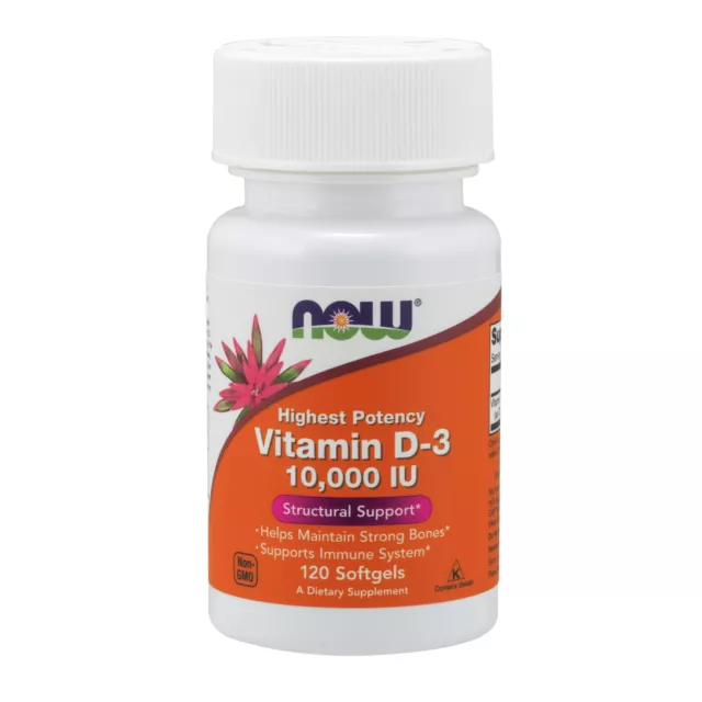 Vitamine D3 10,000IU 120 Gélule Soleil Vitamine Cholécalciférol Triste Pilule