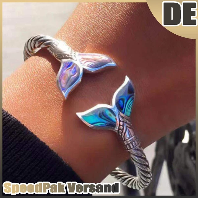 FANTASTICO Bracciale Sirena Coppia Alla Moda con Apertura Regolabile per Fidanzamento P