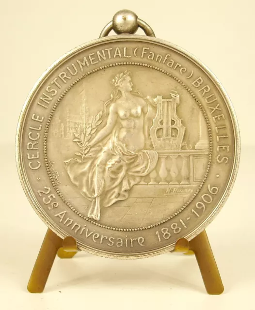 Medaille Fanfare Belgische Brüssel Belgien 25 E Geburtstag 1881-1906 Medaille