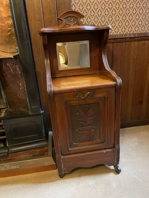 Victorian Mahogany Coal Cabinet