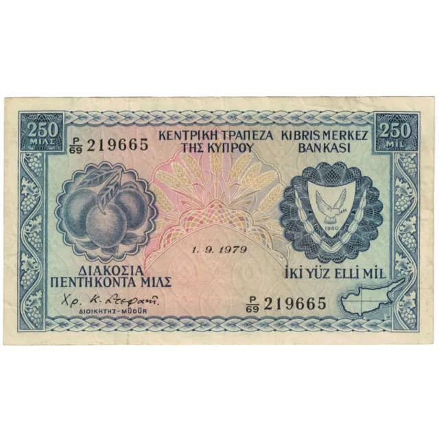 [#194189] Billet, Chypre, 250 Mils, 1979, 1979-06-01, KM:41c, TTB