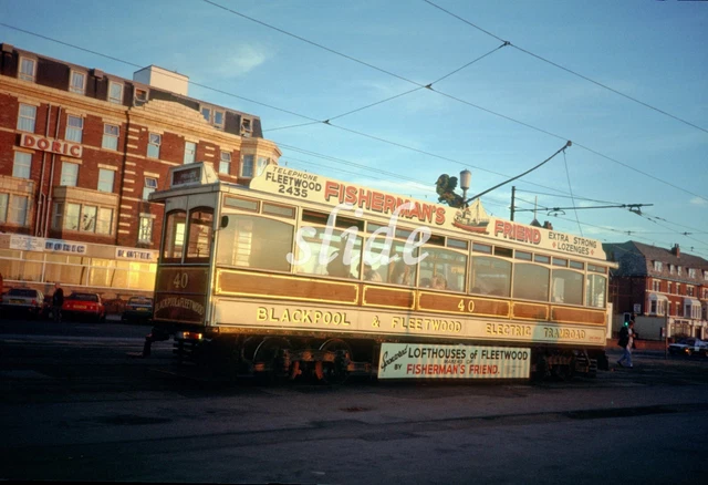 Blackpool Fleetwood Box Tram 40 Cabin 1988 Original Slide+Copyright