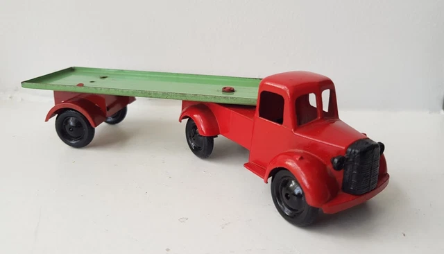 VINTAGE BRIMTOY POCKETOY Articulated Lorry & Trailer. Mechanical tin ...