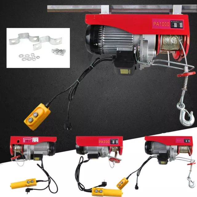 Elektrischer hebezug Seilwinde Motorwinde Hub Kranwinde 200-1000kg Neu