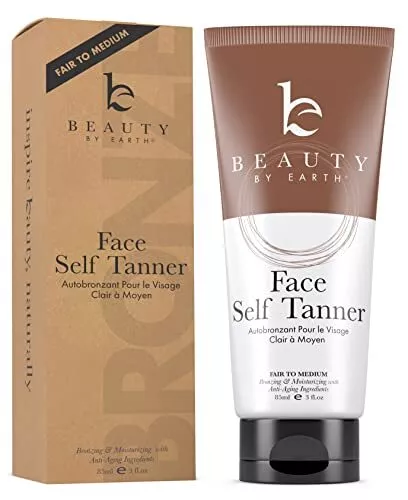 Face Self Tanner Tanning Lotion - Fair to Medium Self Tanning Lotion Fake Tan, T