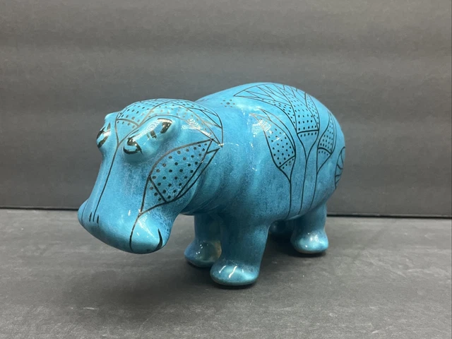 Metropolitan Museum Of Art MMA Blue William The Hippo Pottery Figurine 7 1/2"