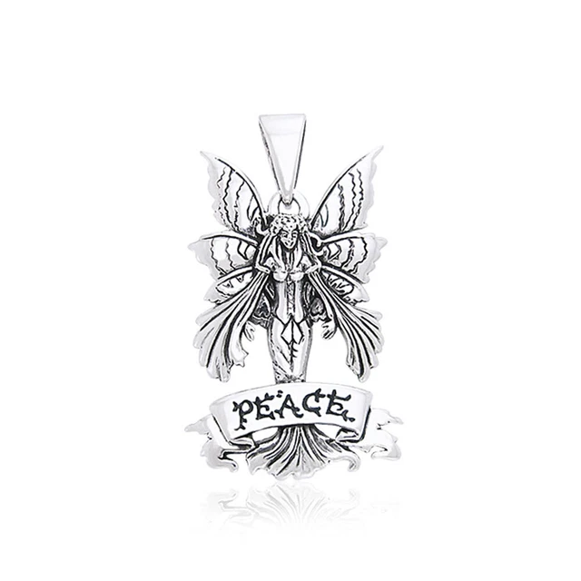 Pendentif Fée Rose Amy Brown En Argent Sterling 925 - Bijou Fantaisie Créatif - Neuf Avec étiquette
