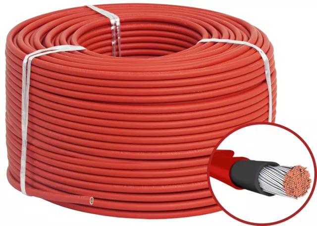 SOLARKABEL SOLARLEITUNG ROT SCHWARZ 4MM² 6MM² PV KABEL 1-100m PV FÜR MC4 STECKER 3