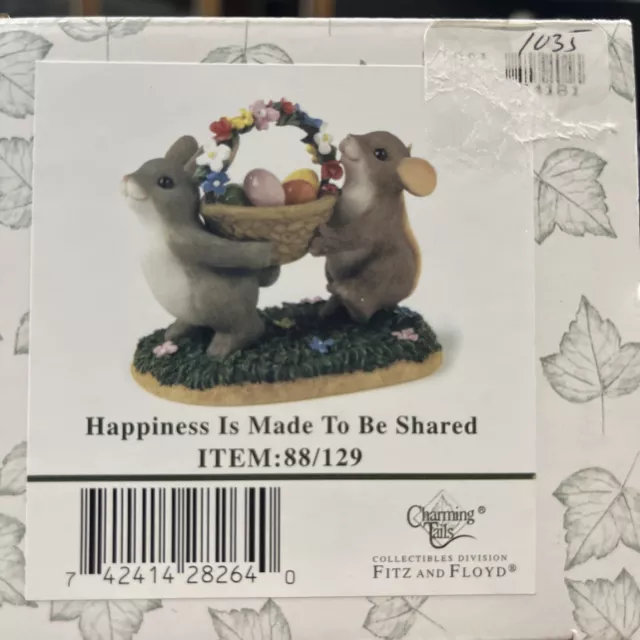 Charming Tails Happiness Is Made To Be Shared Easter Mouse Figurine 88/129