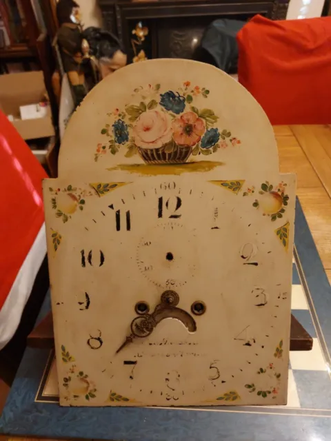 Antique Georgian Longcase Grandfather Clock Movement & Dial SPARES & REPAIRS *
