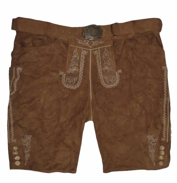 Short " Spieth & Wensky " Traditional Costume Leather Pants/Costume IN Braun