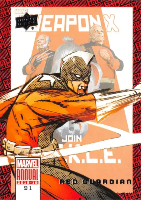RED GUARDIAN / 2018-2019 MARVEL ANNUAL (Upper Deck) BASE Trading Card #91