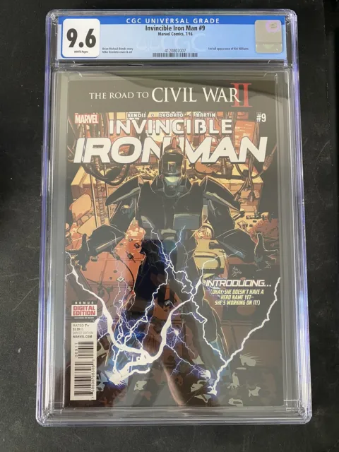Invincible Iron Man #9 (Marvel, July 2016) CGC 9.6, 1st Full Riri Williams