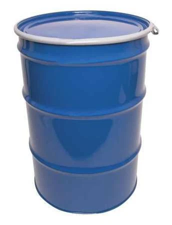 Zoro Select Oh55-3R-Mblu Open Head Transport Drum, Steel, 55 Gal, Lined, Blue