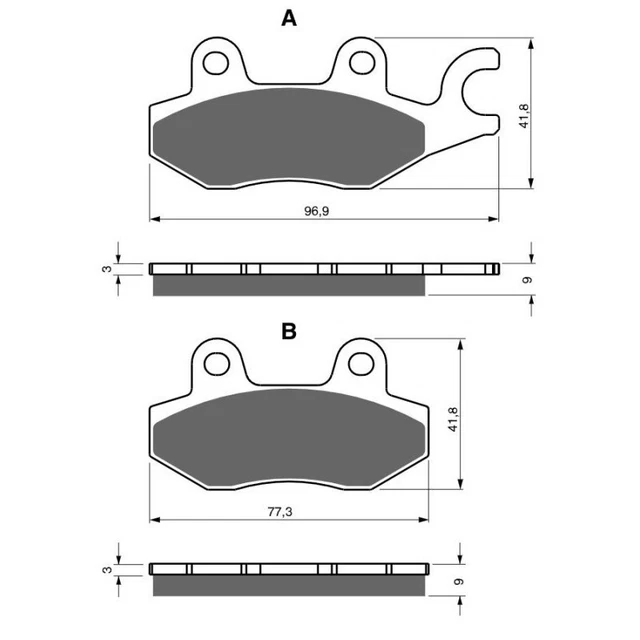 Plaquettes Frein Fibre Cuivre Yamaha Raptor 700 - Avant/arrière, Compatible 2013-2023, Haute Résistance - 6