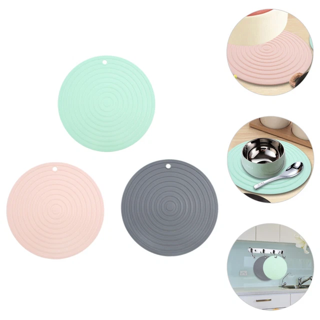 3 pz tappetini per pentole tampone rotondo in silicone tovaglia rotonda treppiede