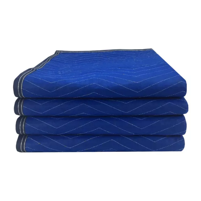 UBMOVE Pro Economy Moving Blankets (4 Pack) 35lbs/doz 2.92lb/ea 72"x80" Blue 2