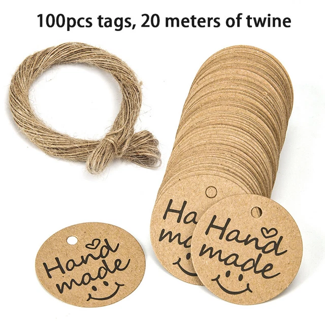 100 piezas etiqueta colgante de papel Kraft para ti patrón etiqueta para regalo paquete de etiquetado D -H7