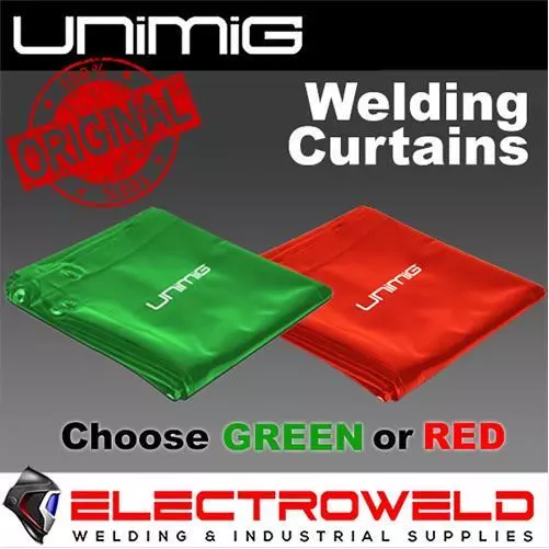 UNIMIG Welding Curtain, Red Green Screen Fire Heat Proof Resistant XCELARC XABSF