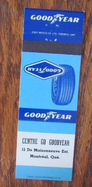 Goodyear Tires Matchbook Cover: Montreal, Quebec Empty Matchcover -D2