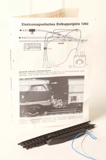 Arnold Spur N 1260  Elektromagnetisches Entkupplungsgleis mit Anleitung (194303)