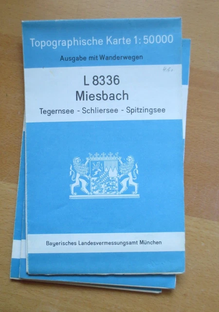 r1-1) Topographische Karte 1 : 50000  Tegernsee Schliersee Spitzingsee   L 8336