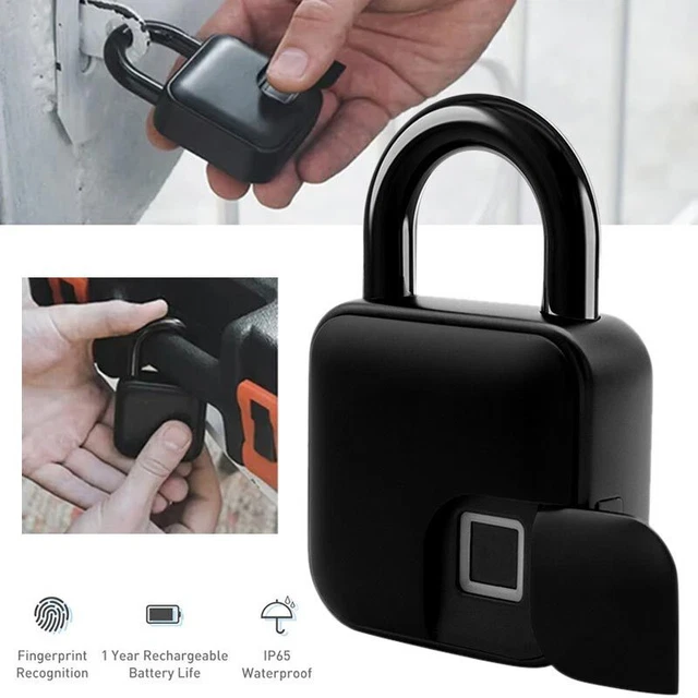 Serrure intelligente de porte entrepôt de cadenas étanche empreintes digitales ❤