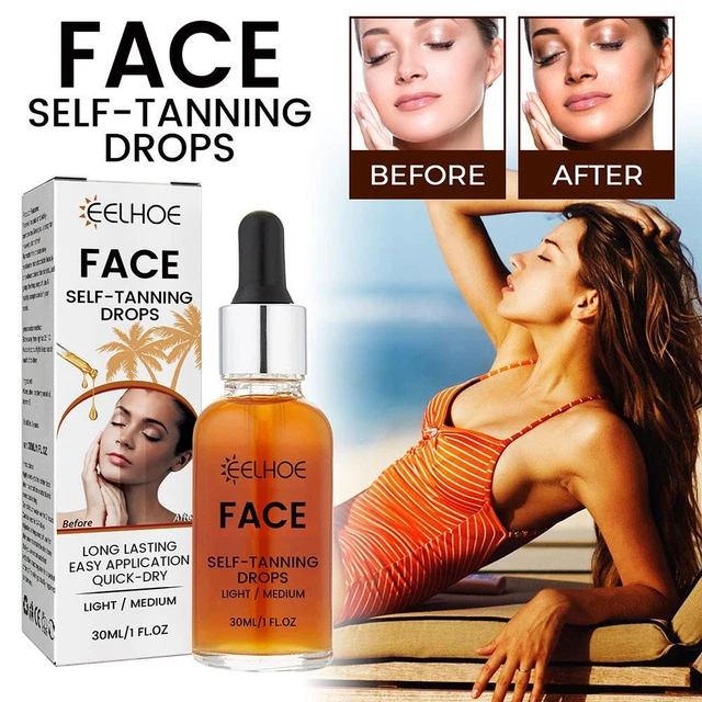 Suero de agua bronceador autobronceado iluminador facial de lujo 1X B3D2