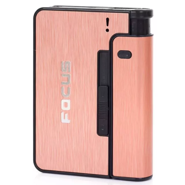 FOCUS Automatic Ejection Cigarette Dispencer Case Box Bronze Cigarette case Pink