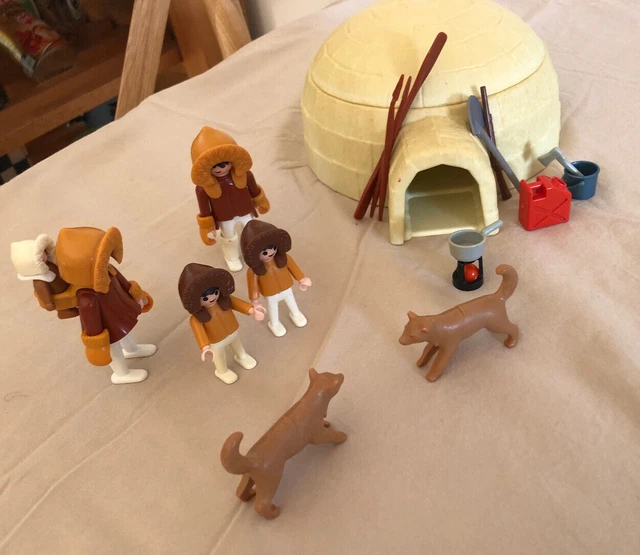 PLAYMOBIL Esquimaux 3466 Complet Dans Sa Boîte (un Peu Défraîchie) – Super Promo à Voir !