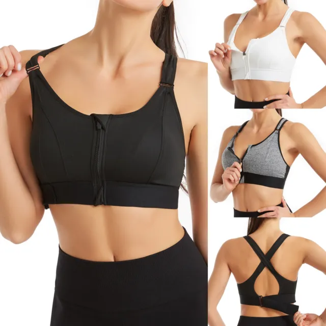 Women Post-surgical Sports Support Bra Front Closure With