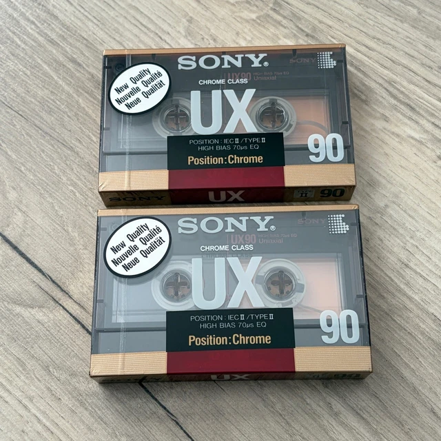 Cassette Sony Walkman 90 Min - Vintage 1988, Chrome, IEC II, Fabriquée En France