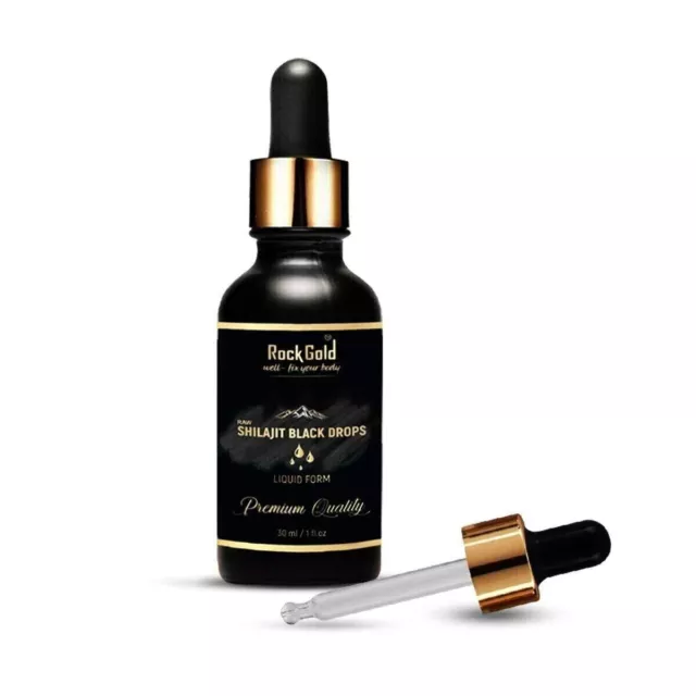 Rock Gold Raww Shilajit Black Drop 30 ml Tropfen verbessern die Immunität...