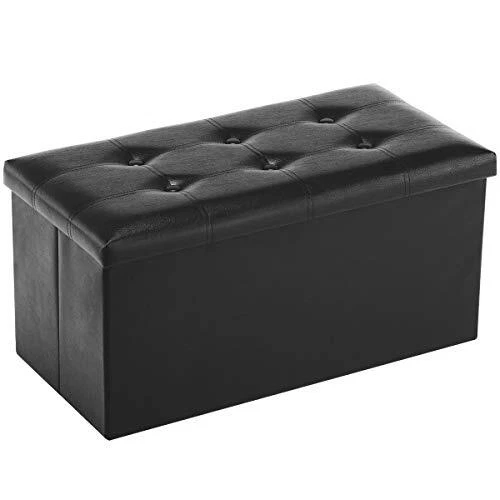 Youdesure Folding Storage Ottoman Bench Faux Leather Footrest Couch for Livin...