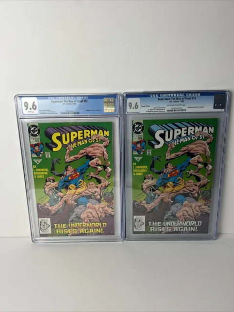 SUPERMAN: THE MAN OF STEEL #17 CGC 9.6 First & Second Print