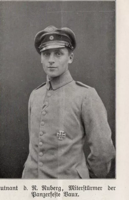 Leutnant De Reserve Ruberg Original Bilddokument De 1916 WW1